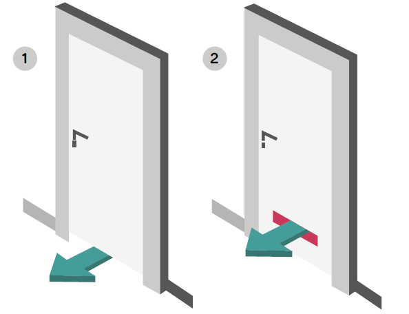 portes circulation d'air (fente ou grille)