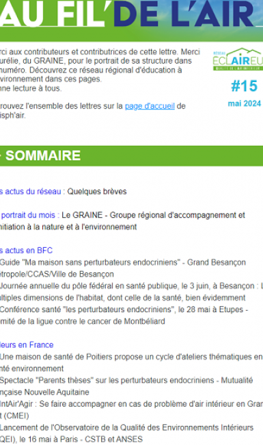 Sommaire lettre 15 V2